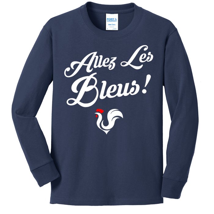 Allez Les Bleus France Team Chant Soccer Kids Long Sleeve Shirt