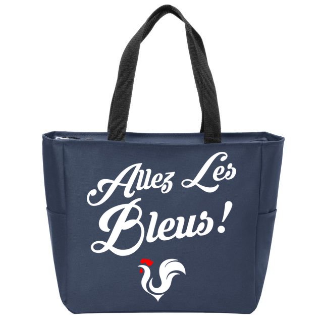 Allez Les Bleus France Team Chant Soccer Zip Tote Bag