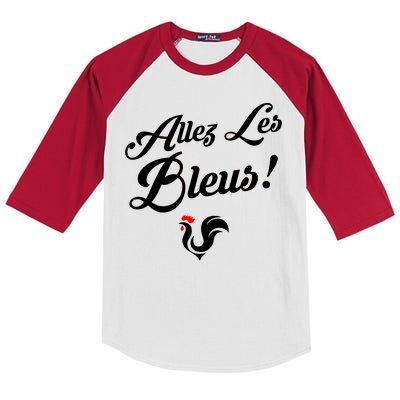 Allez Les Bleus France Team Chant Soccer Kids Colorblock Raglan Jersey