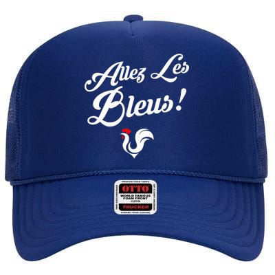 Allez Les Bleus France Team Chant Soccer High Crown Mesh Back Trucker Hat