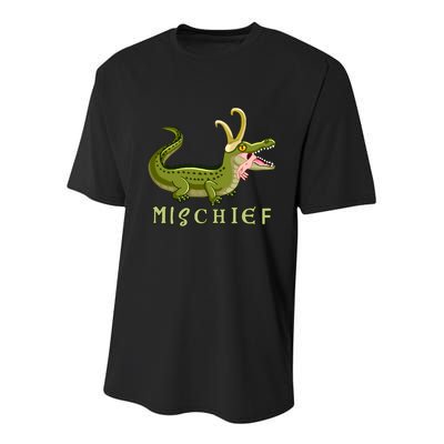 Alligator Gator Croki Crocodile God of Mischief Youth Performance Sprint T-Shirt