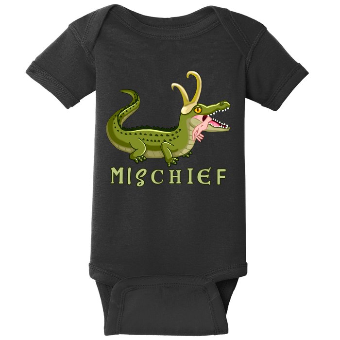 Alligator Gator Croki Crocodile God of Mischief Baby Bodysuit