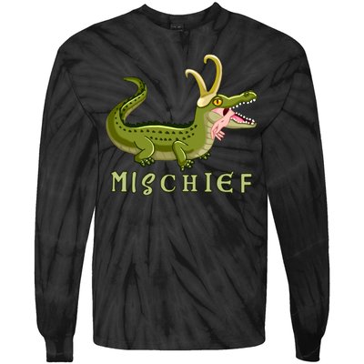 Alligator Gator Croki Crocodile God of Mischief Tie-Dye Long Sleeve Shirt