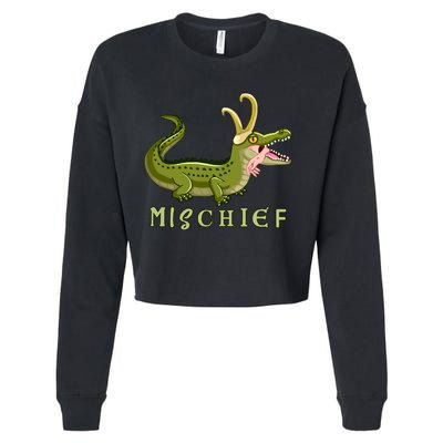 Alligator Gator Croki Crocodile God of Mischief Cropped Pullover Crew