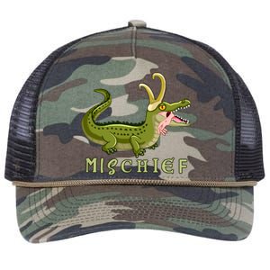 Alligator Gator Croki Crocodile God of Mischief Retro Rope Trucker Hat Cap