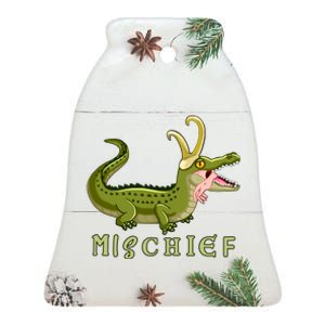 Alligator Gator Croki Crocodile God of Mischief Ceramic Bell Ornament