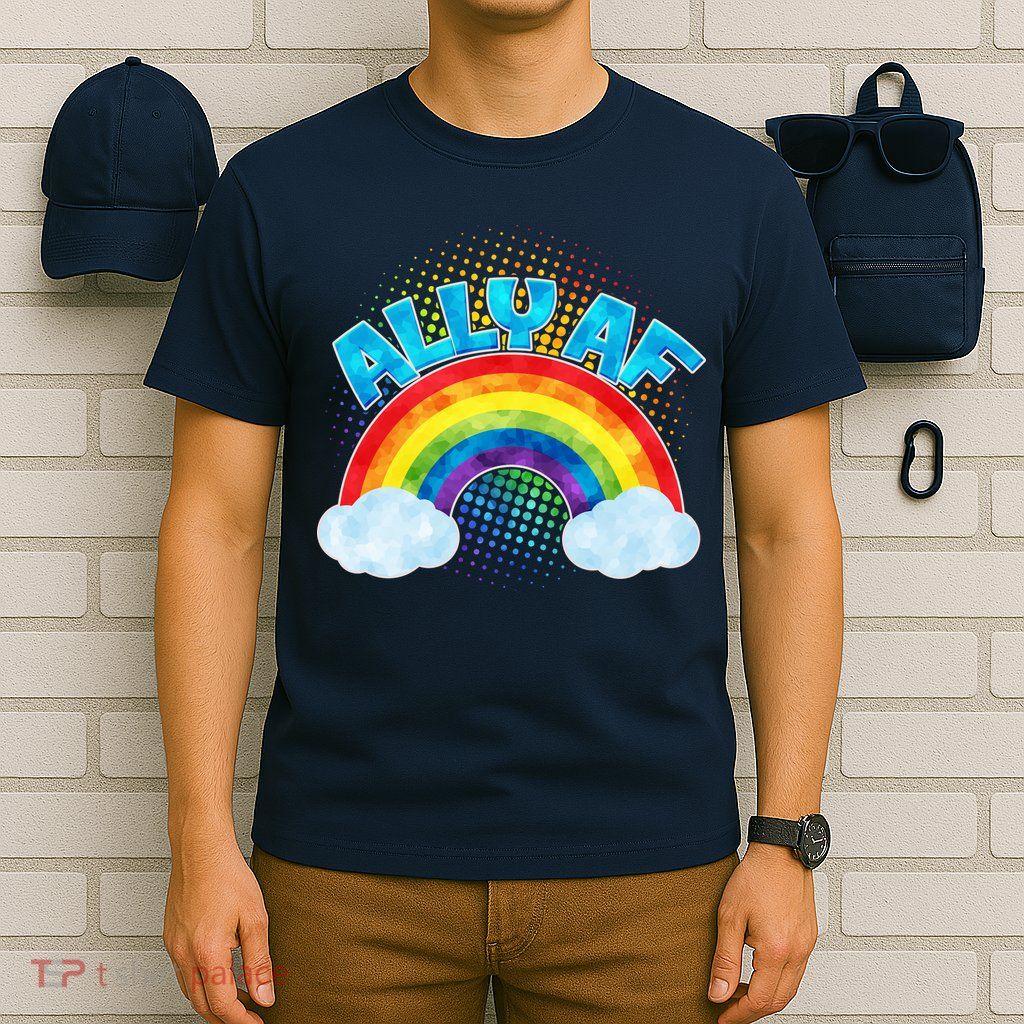 ALLY AF LGBT Rainbow T-Shirt