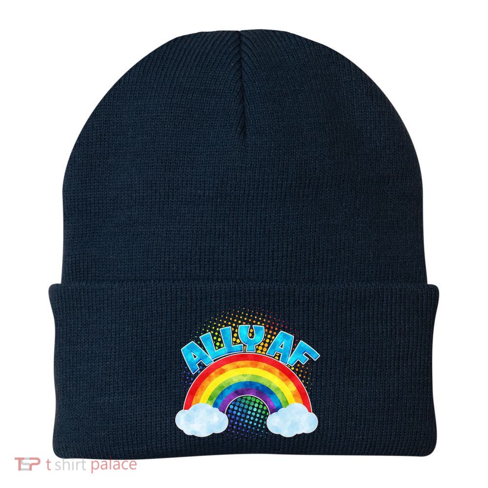 ALLY AF LGBT Rainbow Beanie