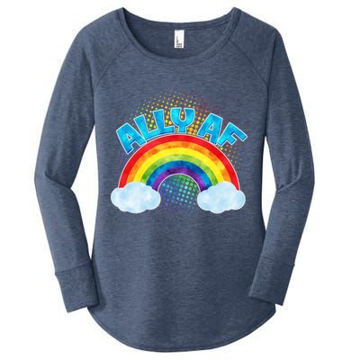 ALLY AF LGBT Rainbow Women's Perfect Tri Tunic Long Sleeve Shirt