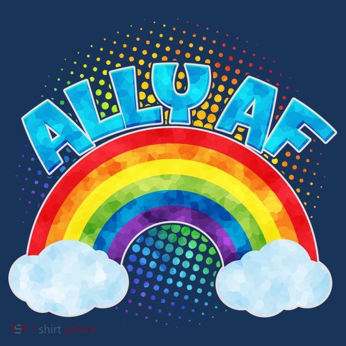ALLY AF LGBT Rainbow 16 in Basic Backpack