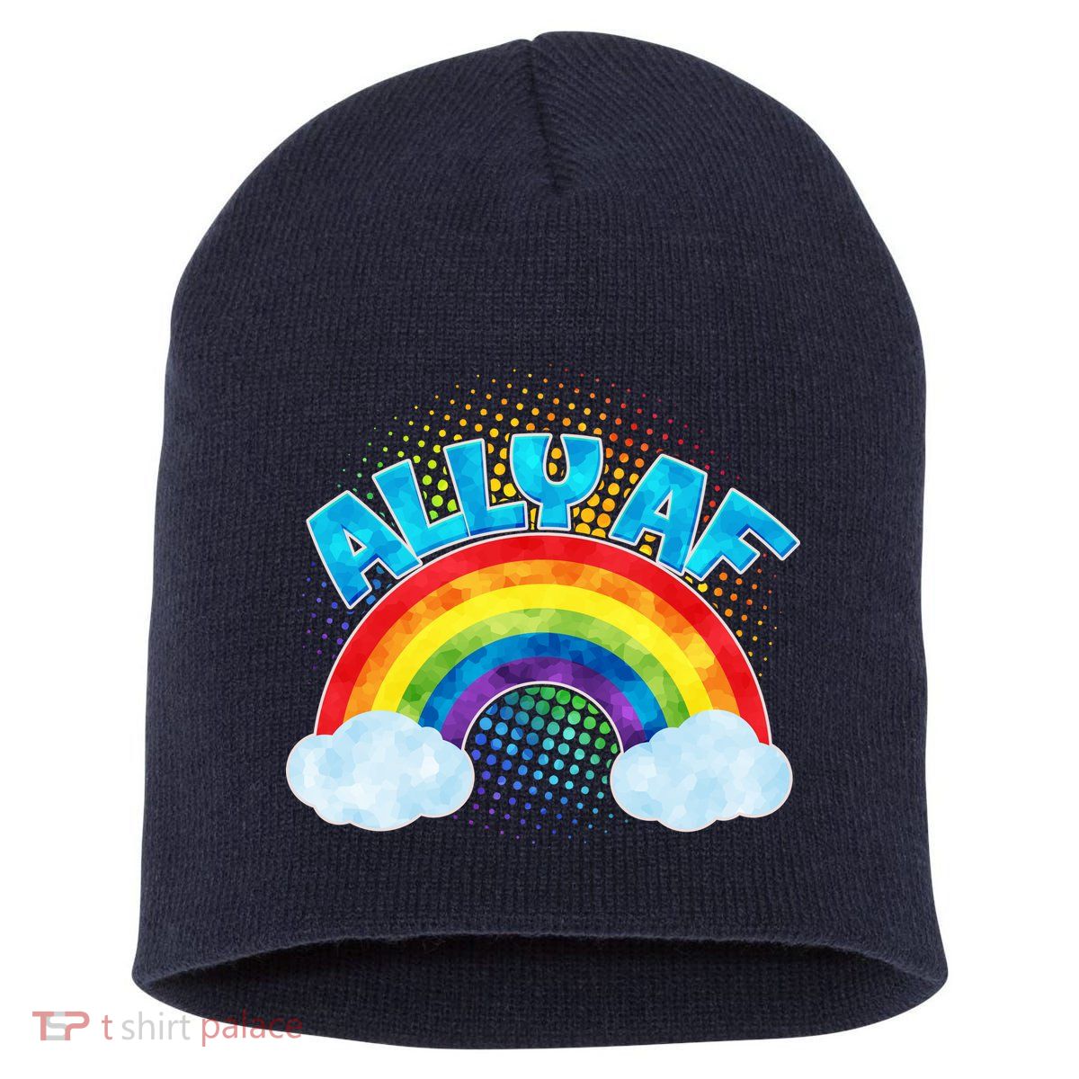ALLY AF LGBT Rainbow Short Acrylic Beanie