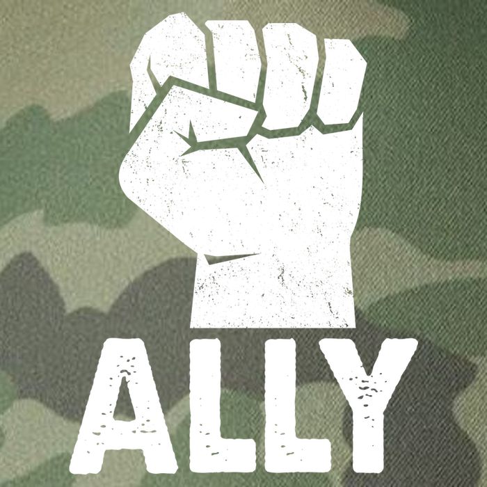 Ally Distressed Protest Fist Legacy Tie Dye Trucker Hat