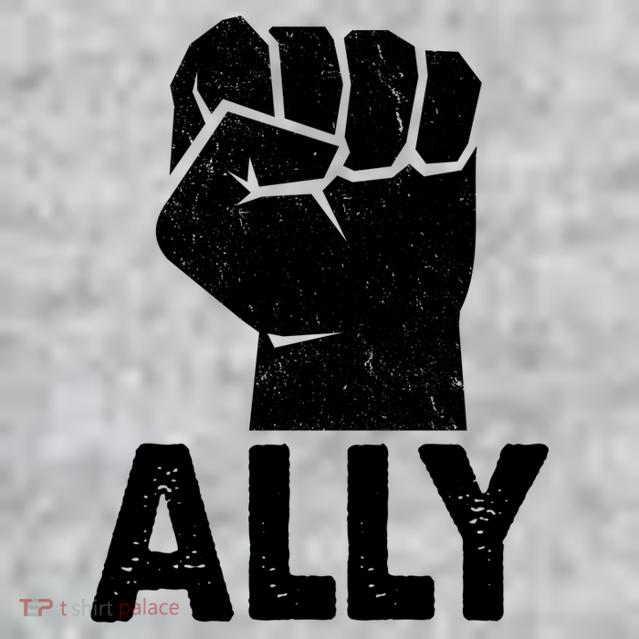 Ally Distressed Protest Fist Tall T-Shirt