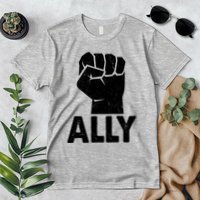 Ally Distressed Protest Fist Premium T-Shirt