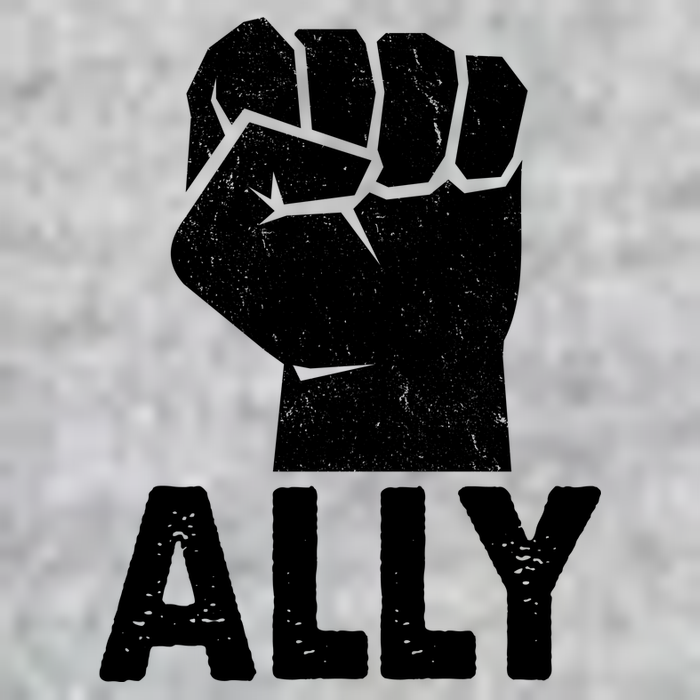 Ally Distressed Protest Fist Premium T-Shirt
