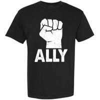 Ally Distressed Protest Fist Garment-Dyed Heavyweight T-Shirt