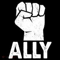 Ally Distressed Protest Fist Full-Length Apron With Pockets
