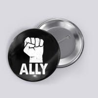 Ally Distressed Protest Fist Button