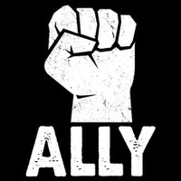 Ally Distressed Protest Fist Button