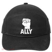 Ally Distressed Protest Fist 7-Panel Snapback Hat
