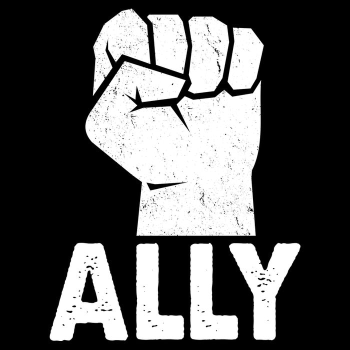Ally Distressed Protest Fist Women's V-Neck T-Shirt