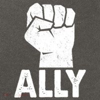 Ally Distressed Protest Fist Cotton Canvas Backpack