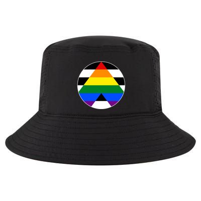 Ally Flag Circle Pyramid Pride Cool Comfort Performance Bucket Hat