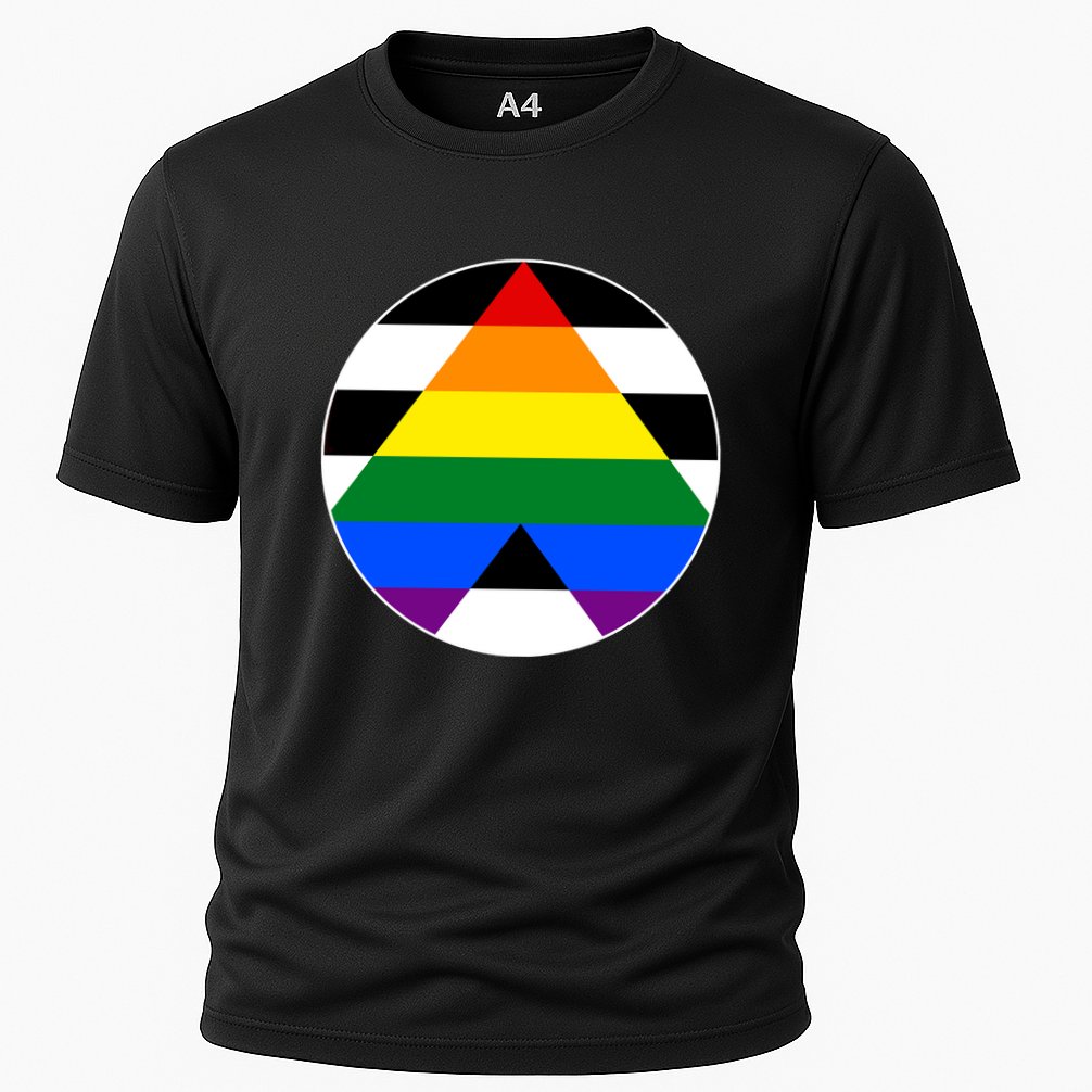 Ally Flag Circle Pyramid Pride Performance Shirt