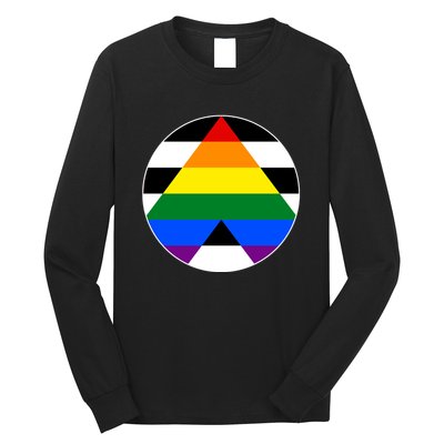 Ally Flag Circle Pyramid Pride Long Sleeve Shirt