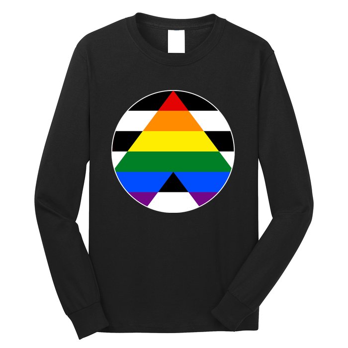 Ally Flag Circle Pyramid Pride Long Sleeve Shirt