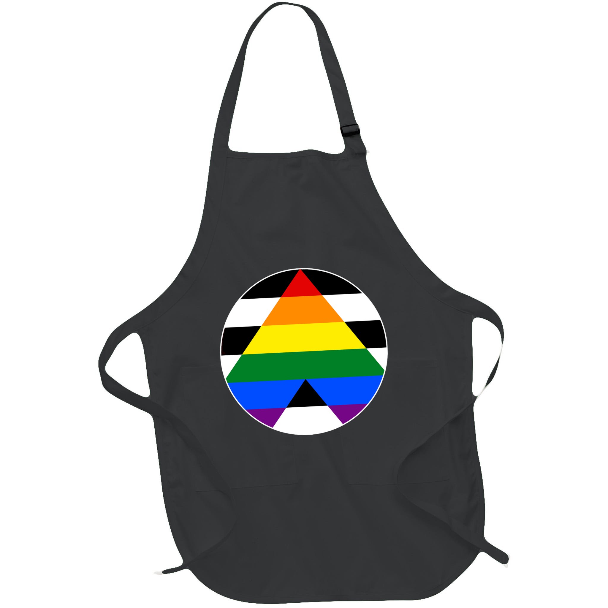 Ally Flag Circle Pyramid Pride Apron