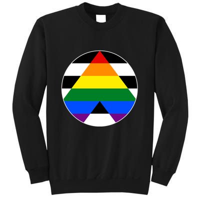 Ally Flag Circle Pyramid Pride Sweatshirt