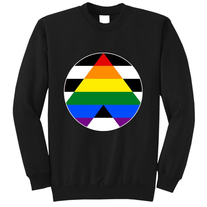 Ally Flag Circle Pyramid Pride Sweatshirt