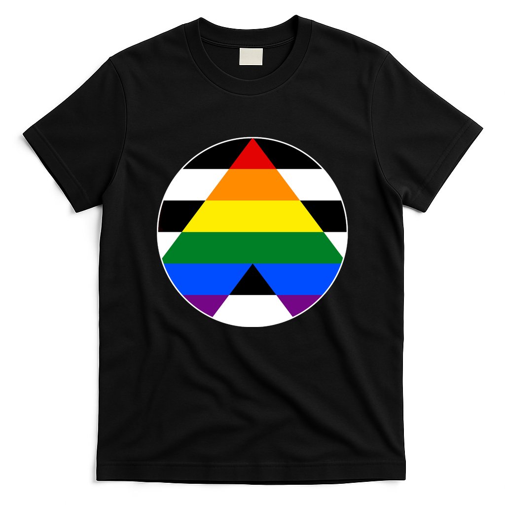 Ally Flag Circle Pyramid Pride T-Shirt