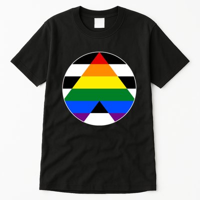 Ally Flag Circle Pyramid Pride Tall T-Shirt