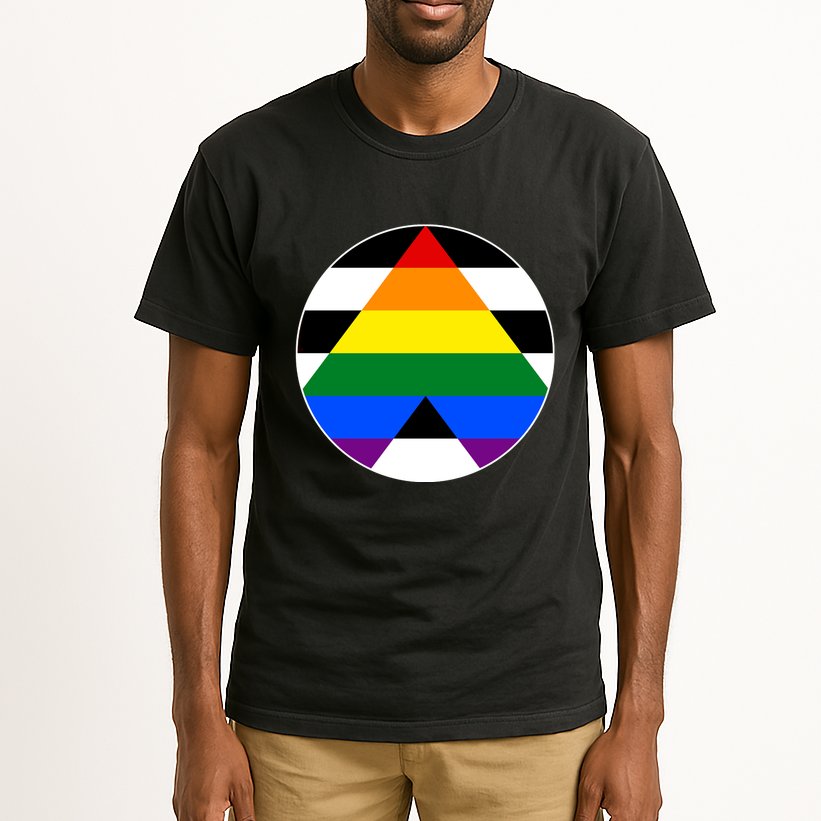 Ally Flag Circle Pyramid Pride Tall T-Shirt
