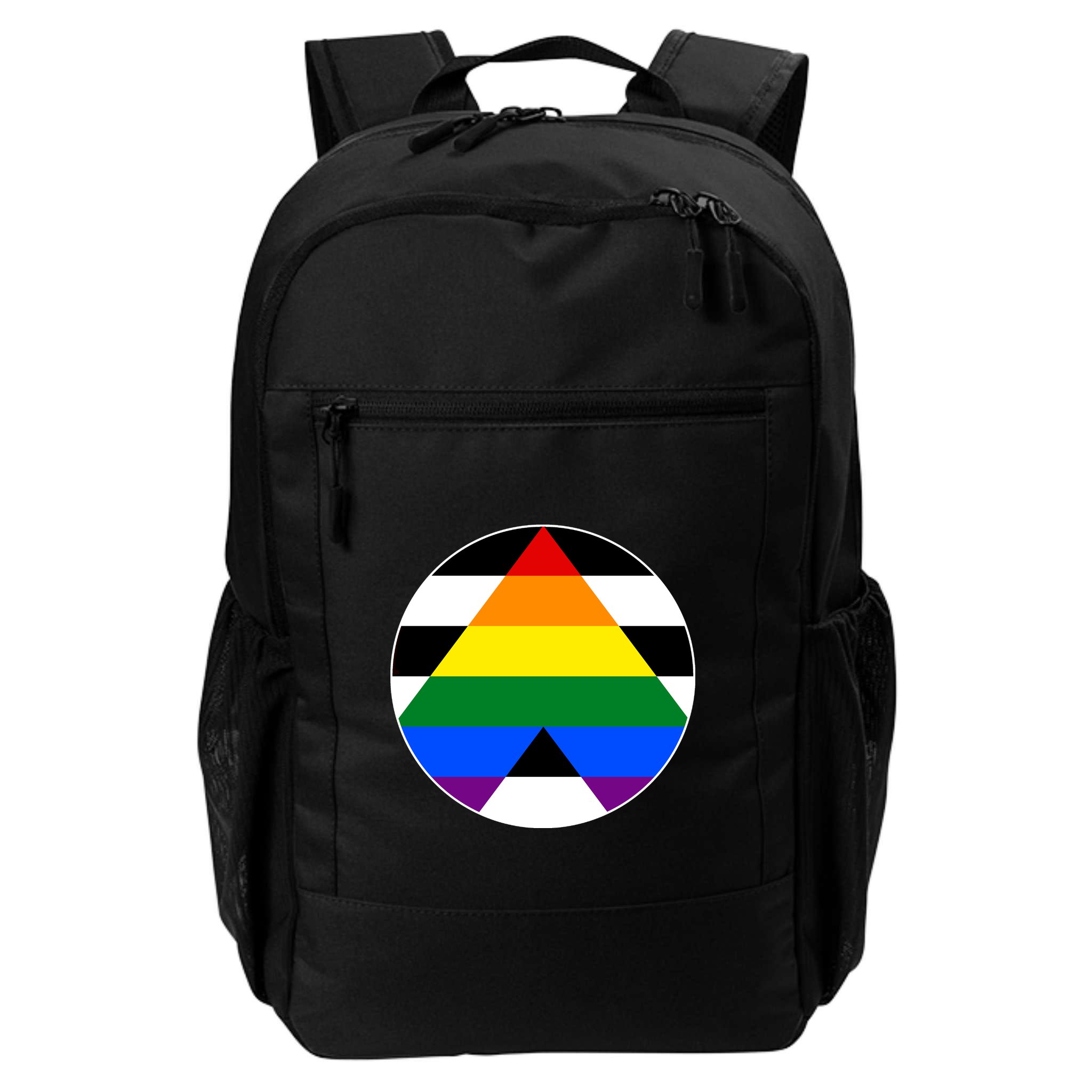 Ally Flag Circle Pyramid Pride Backpack
