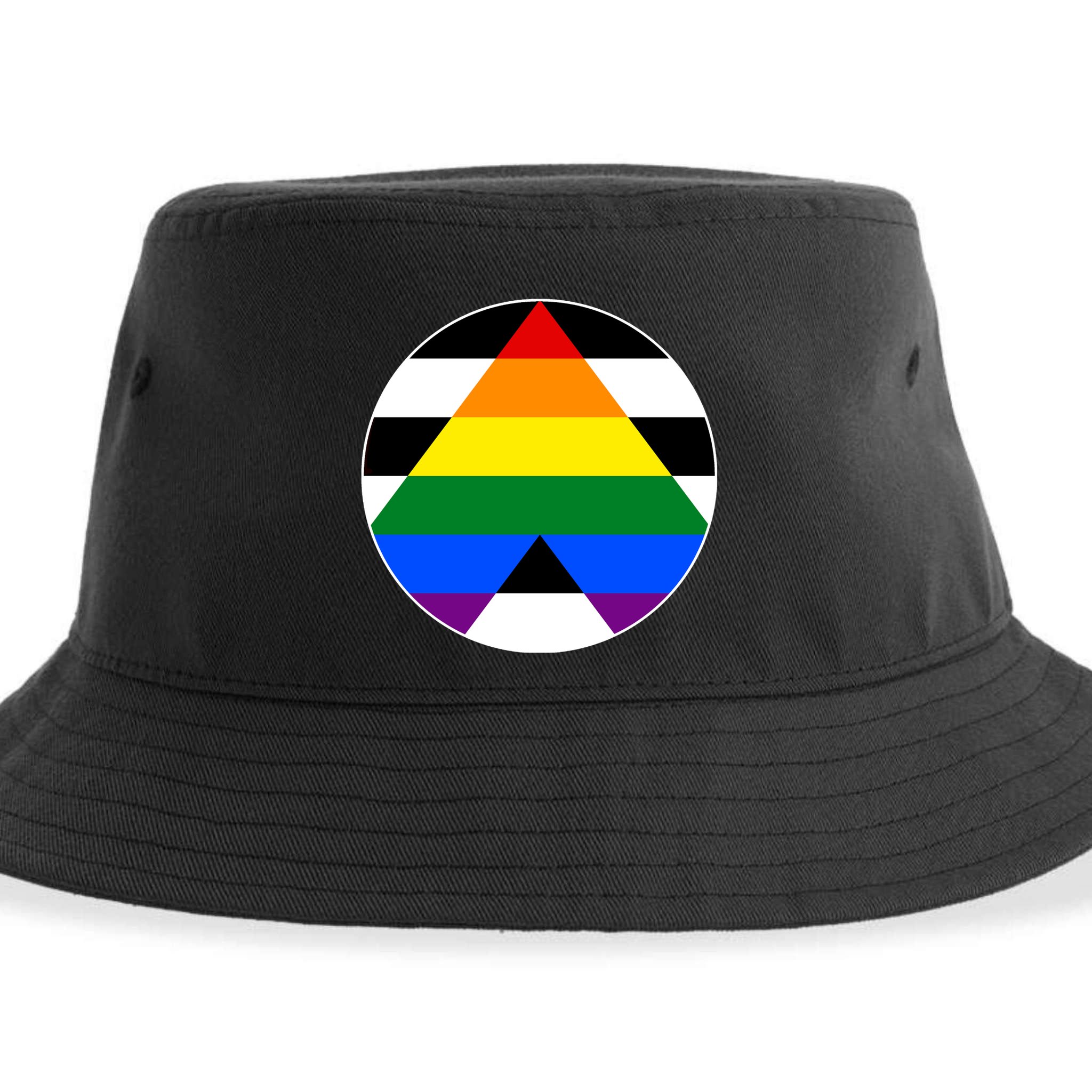 Ally Flag Circle Pyramid Pride Sustainable Bucket Hat