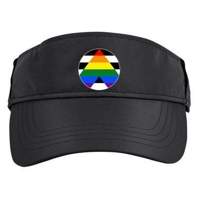 Ally Flag Circle Pyramid Pride Adult Drive Performance Visor