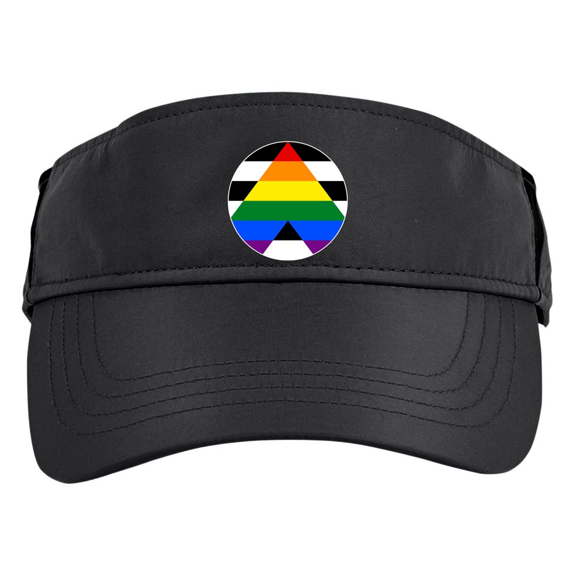 Ally Flag Circle Pyramid Pride Adult Drive Performance Visor