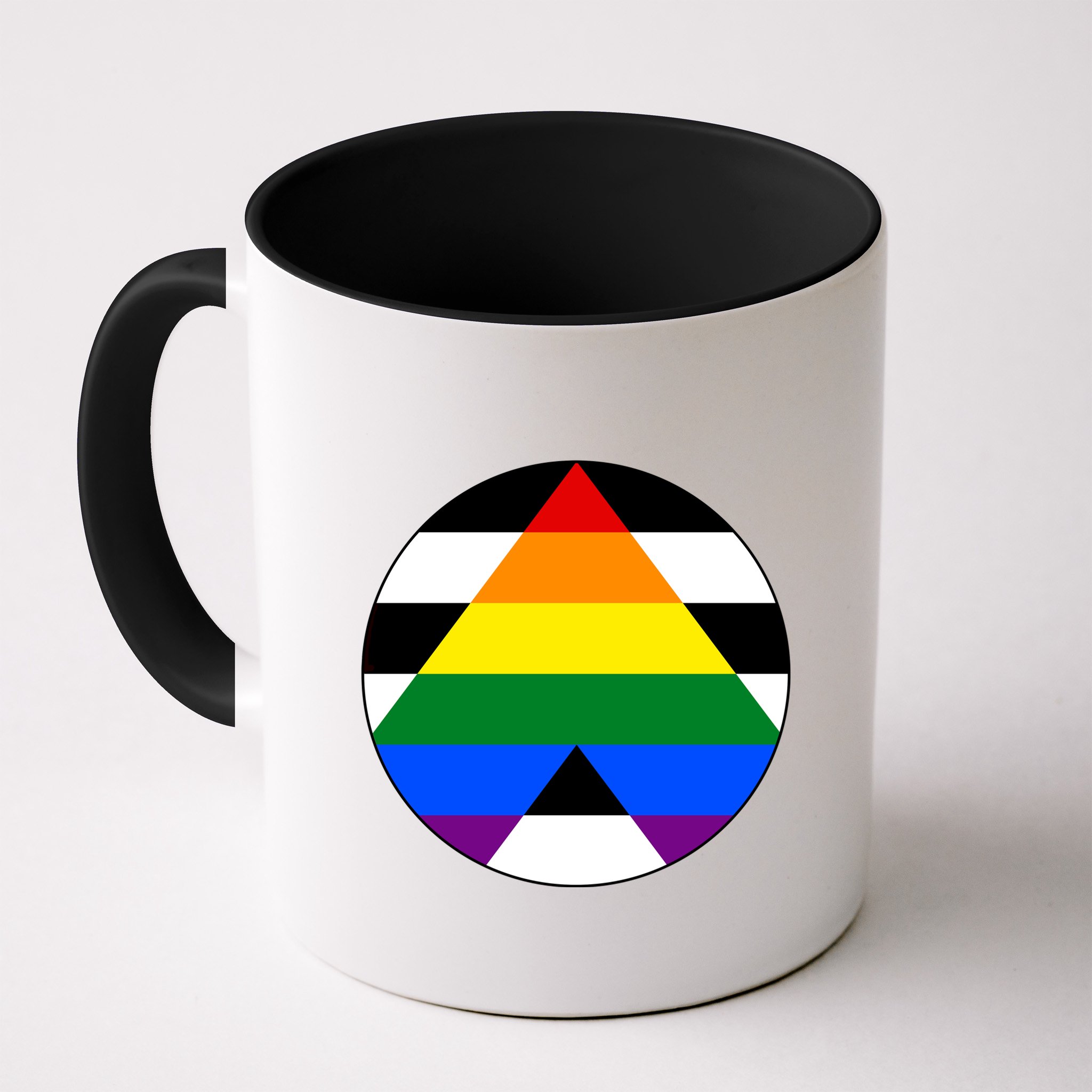 Ally Flag Circle Pyramid Pride Mug