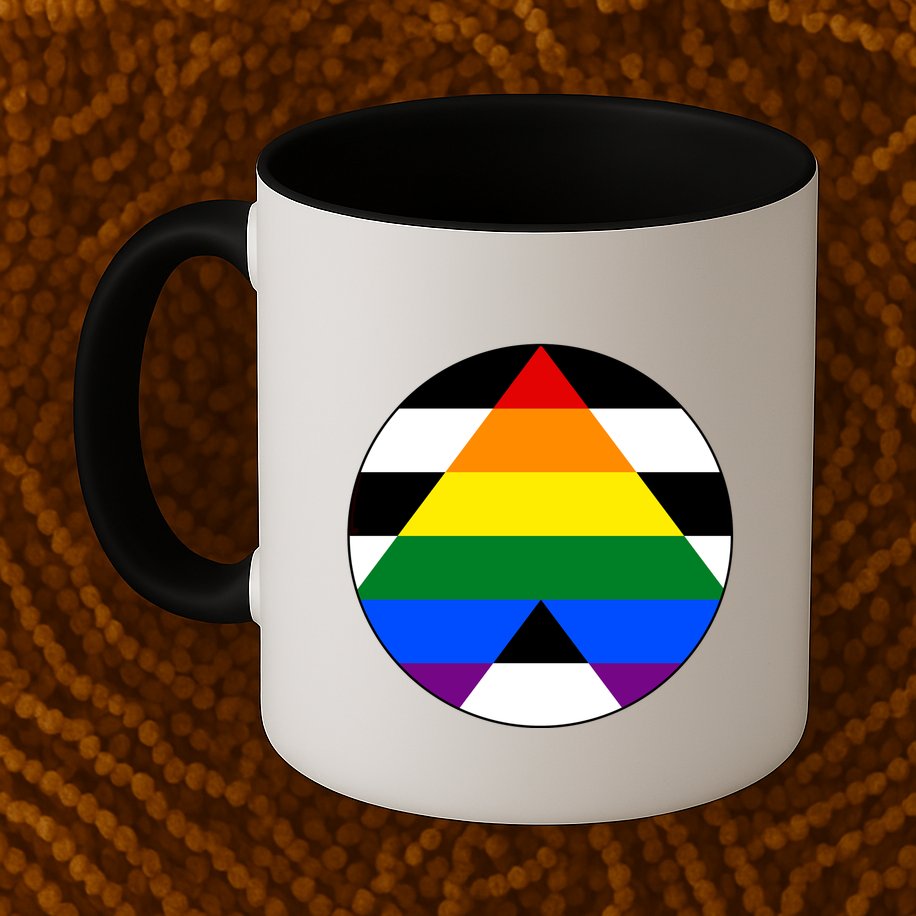 Ally Flag Circle Pyramid Pride Mug