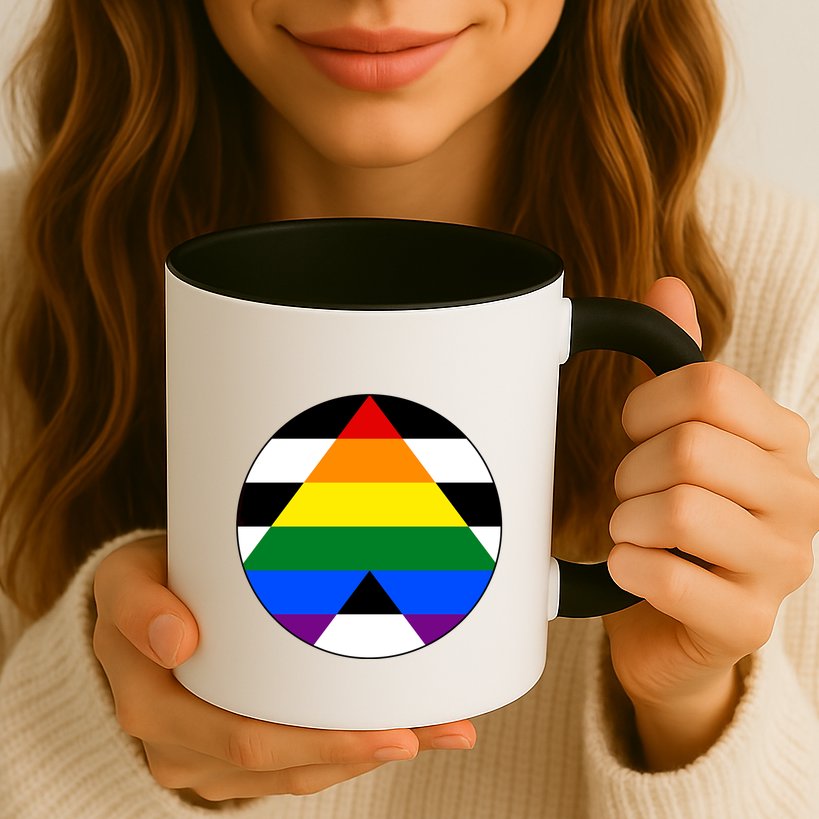 Ally Flag Circle Pyramid Pride Mug