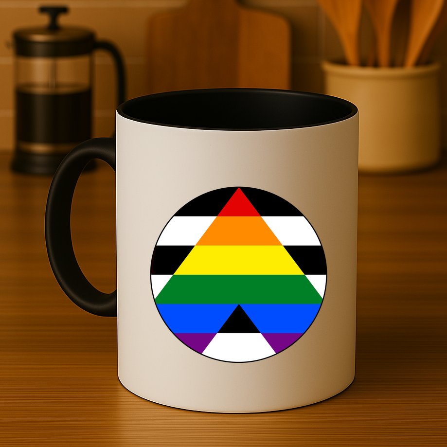 Ally Flag Circle Pyramid Pride Mug