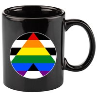 Ally Flag Circle Pyramid Pride 11oz C Handle Ceramic Mug