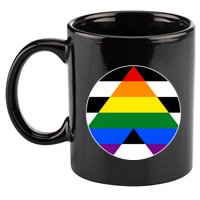 Ally Flag Circle Pyramid Pride 11oz C Handle Ceramic Mug
