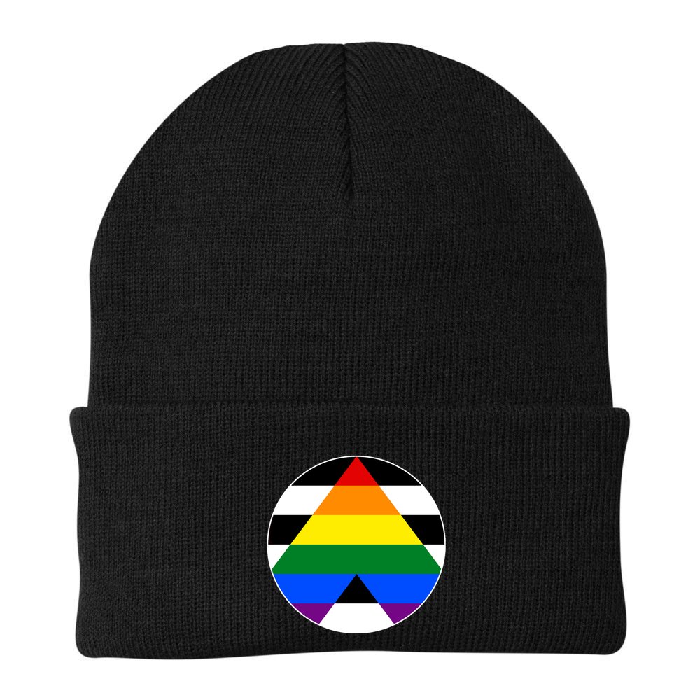 Ally Flag Circle Pyramid Pride Beanie