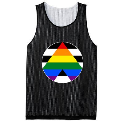 Ally Flag Circle Pyramid Pride Mesh Reversible Basketball Jersey Tank