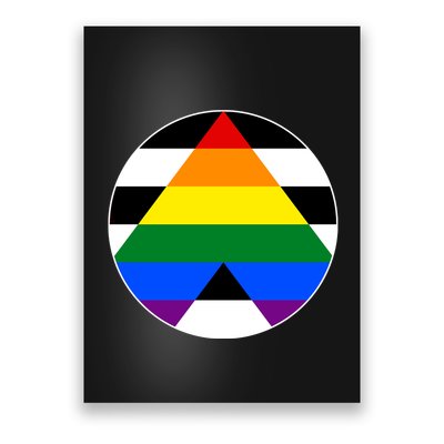 Ally Flag Circle Pyramid Pride Poster
