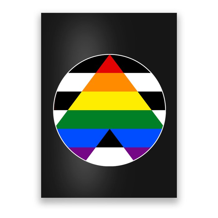 Ally Flag Circle Pyramid Pride Poster